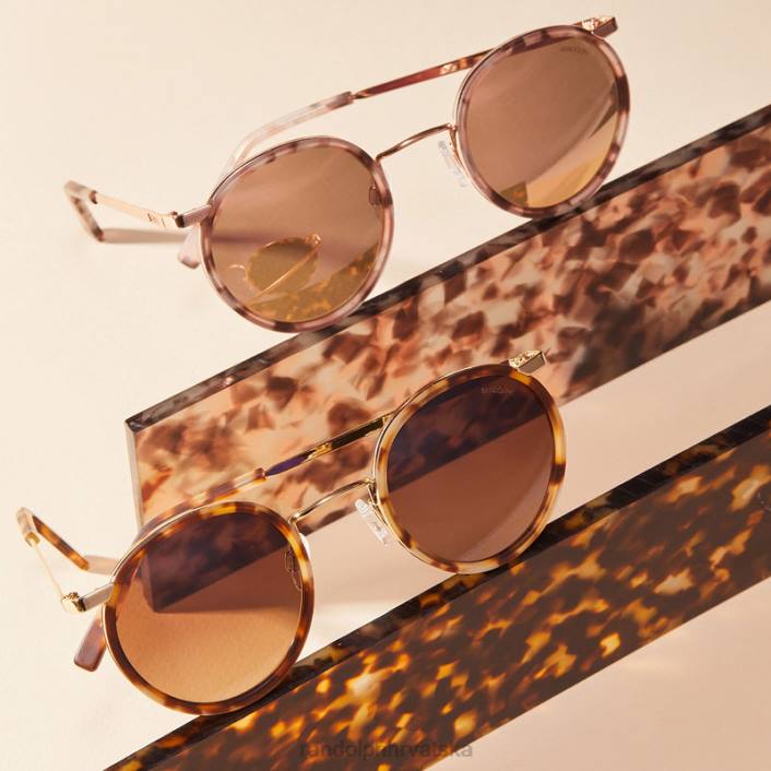 Randolph 22k ružičasto zlato i umetak u obliku ružičaste kornjače i ružičasto zlato p3 fuzija polarizirana najlonska leća 8NR620