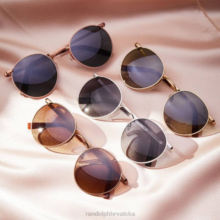 Randolph 22k satensko ružičasto zlato i škriljevac p3 polarizirana gradijentna najlonska leća 8NR640