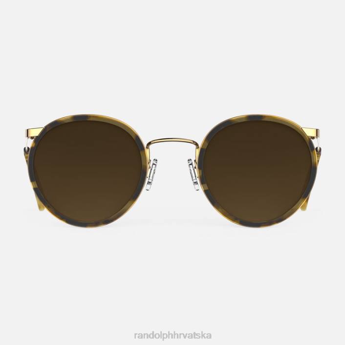 Randolph 23-karatno zlato i umetak u obliku kornjače od tamne karamele i pijesak p3 fuzija polarizirana gradijentna najlonska leća 8NR619