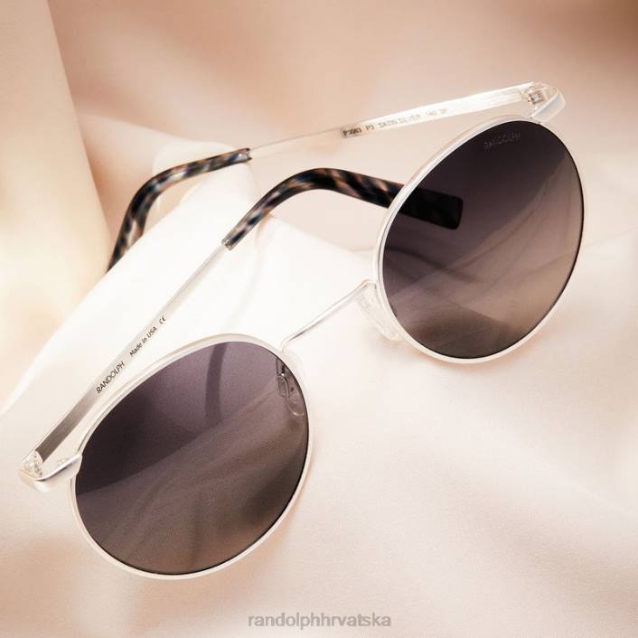 Randolph satensko srebrna & obalno siva p3 polarizirana gradijentna najlonska leća 8NR654