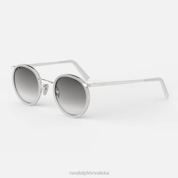 Randolph svijetli krom & mat kristalni umetci & obalno siva p3 fuzija nepolarizirana gradijentna najlonska leća 8NR6117