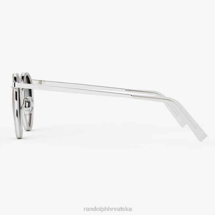 Randolph svijetli krom & mat kristalni umetci & obalno siva p3 fuzija nepolarizirana gradijentna najlonska leća 8NR6117