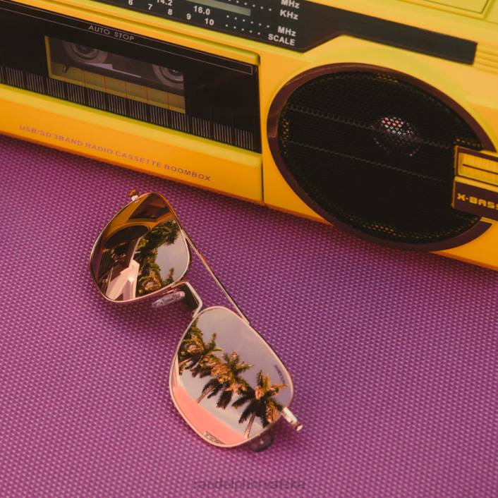 Randolph 22k ružičasto zlato i ružičasto zlato avijatičar 6 polarizirana zrcalna najlonska leća 8NR6103