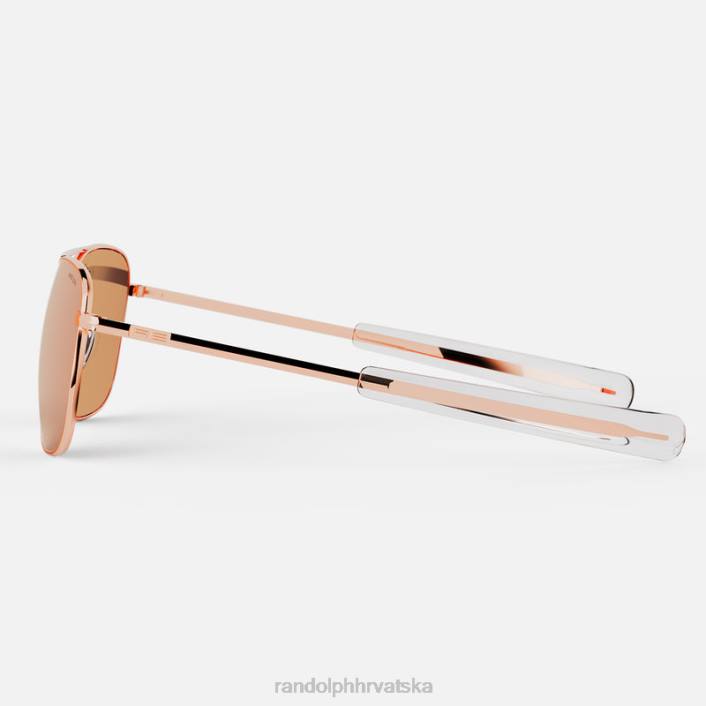 Randolph 22k ružičasto zlato i ružičasto zlato avijatičar 6 polarizirana zrcalna najlonska leća 8NR6103