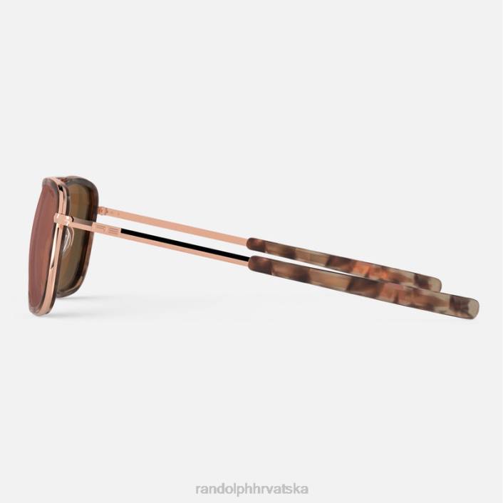 Randolph 22k ružičasto zlato i umetak u obliku ružičaste kornjače i ružičasto zlato avijatičarska fuzija polarizirana najlonska leća 8NR614