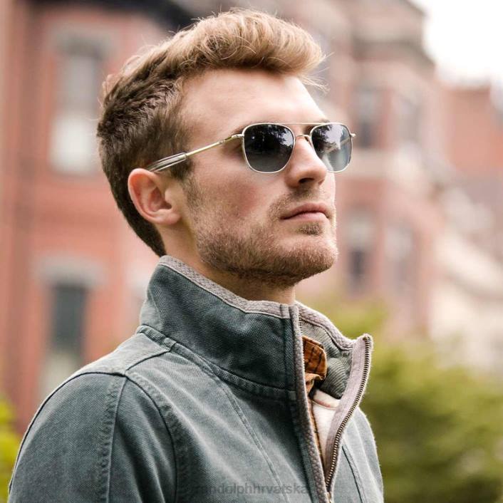 Randolph 23k bijelo zlato i američko sivo zrakoplovac 1 polarizirana staklena leća 8NR64