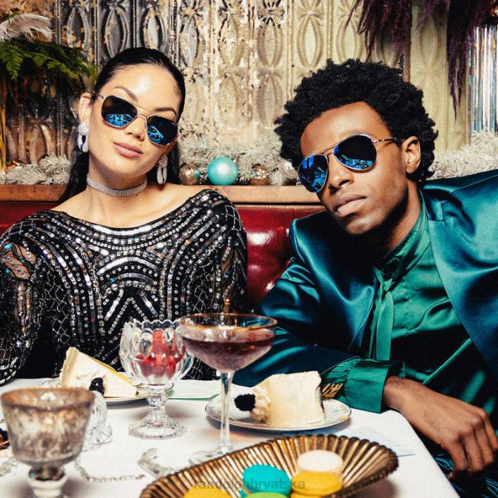 Randolph 23k bijelo zlato i kobalt zrakoplovac 1 polarizirana staklena leća 8NR63