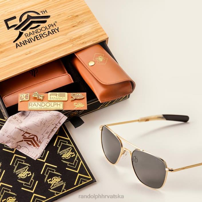 Randolph 23k zlato i američka siva zrakoplovac 1 polarizirana staklena leća 8NR61