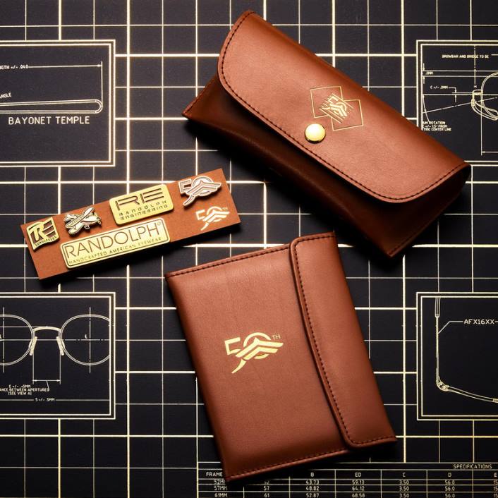 Randolph 23k zlato i američka siva zrakoplovac 1 polarizirana staklena leća 8NR61