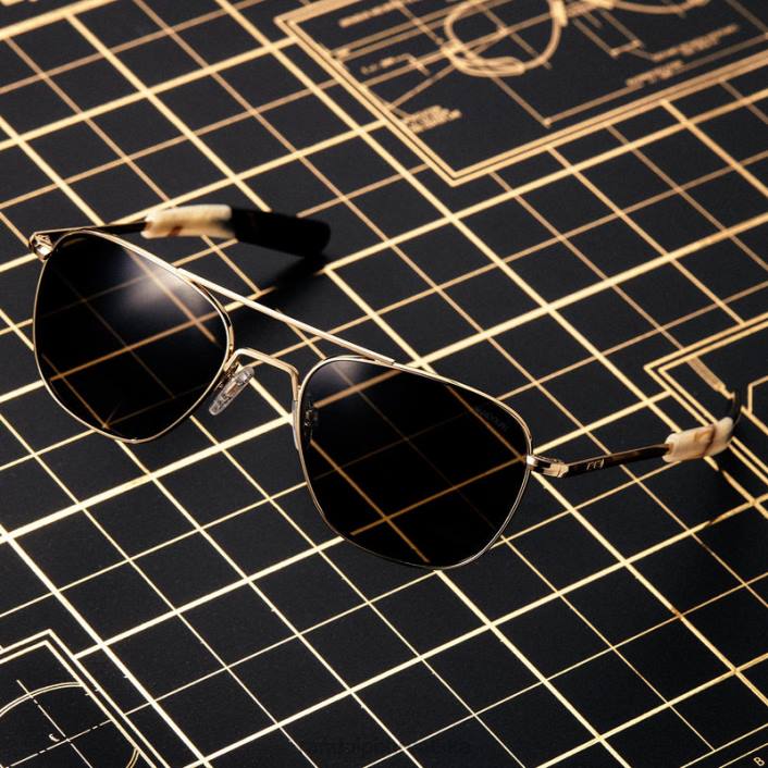 Randolph 23k zlato i američka siva zrakoplovac 3 polarizirana staklena leća 8NR666