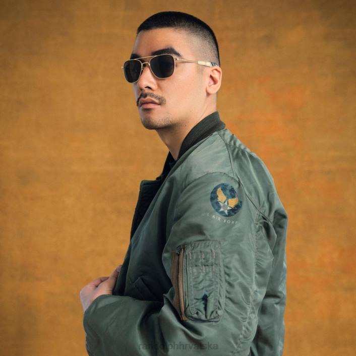 Randolph 23k zlato i američka siva zrakoplovac 3 polarizirana staklena leća 8NR666