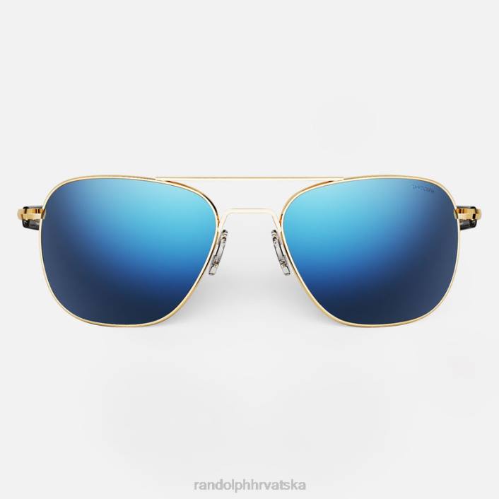 Randolph 23k zlato i atlantska plava zrakoplovac 3 polarizirana zrcalna najlonska leća 8NR625