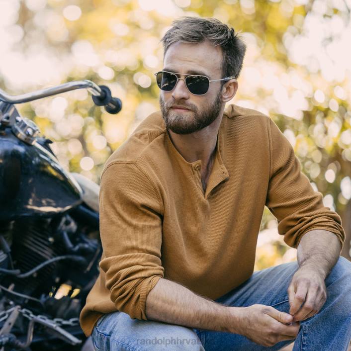 Randolph gunmetal & agx avijatičar 7 polarizirana staklena leća 8NR6115