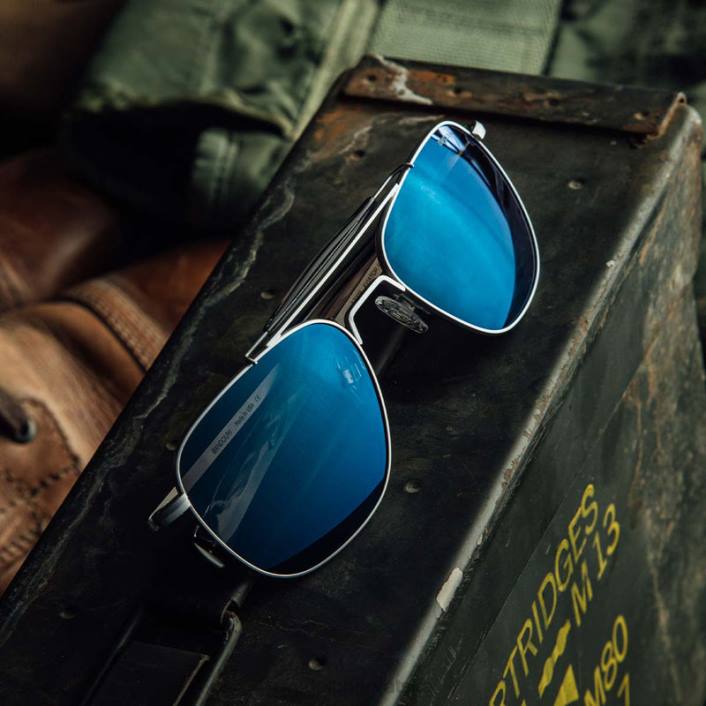 Randolph mat krom & atlantska plava zrakoplovac ii nepolarizirana najlonska leća 8NR6130